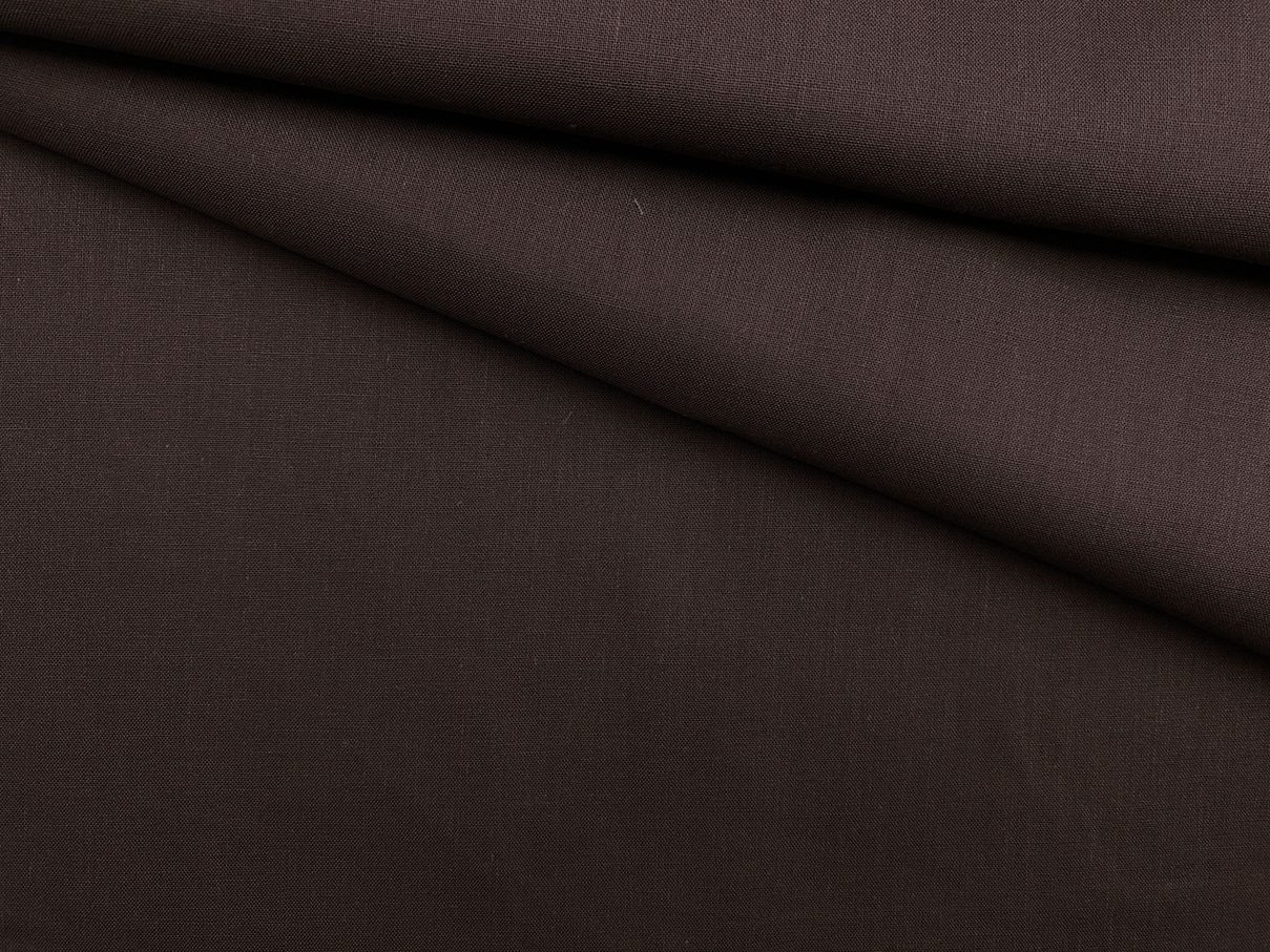 Ткань Хлопок коричневого цвета однотонная 16842 1