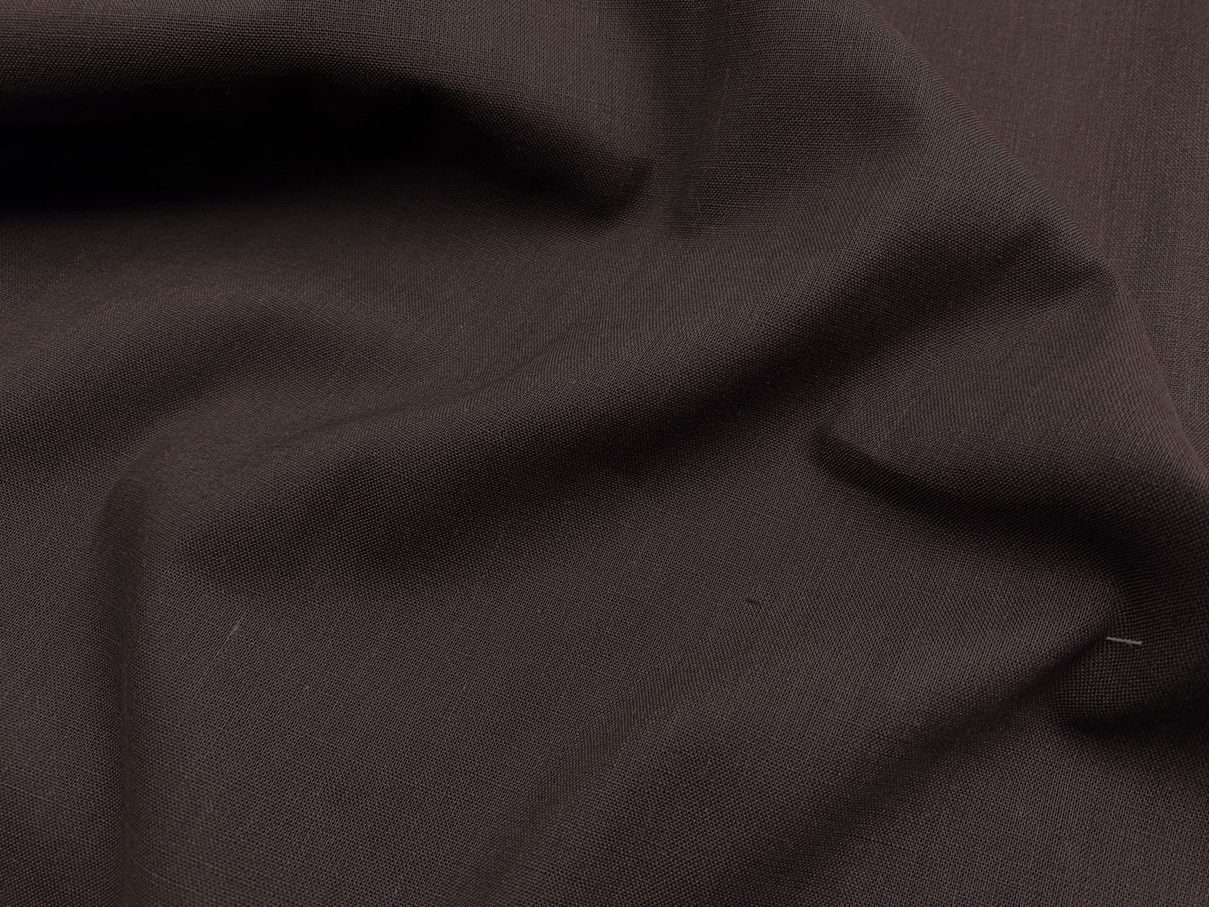 Ткань Хлопок коричневого цвета однотонная 16842 2
