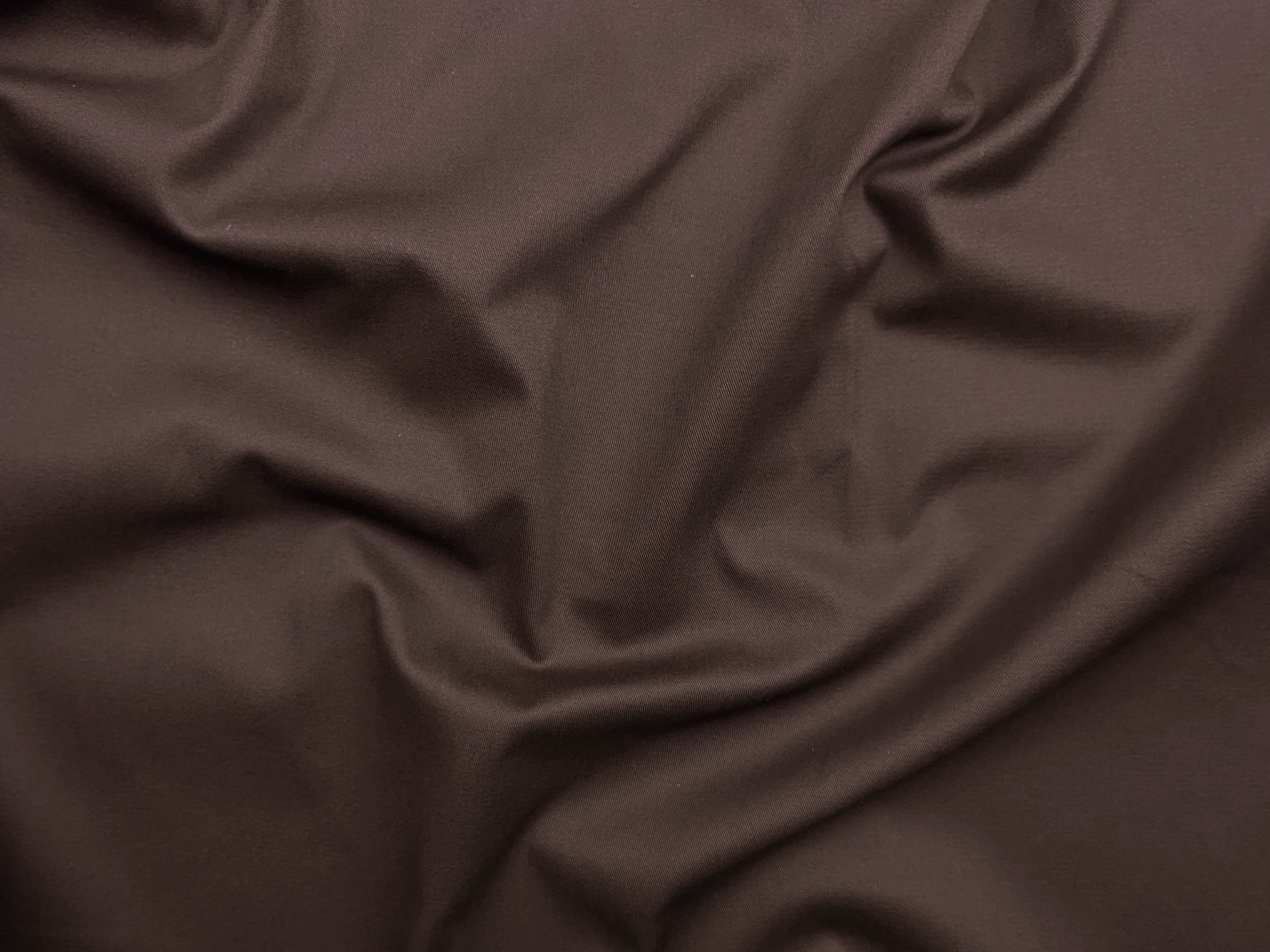 Ткань Хлопок  шоколадного цвета однотонная 16851 3