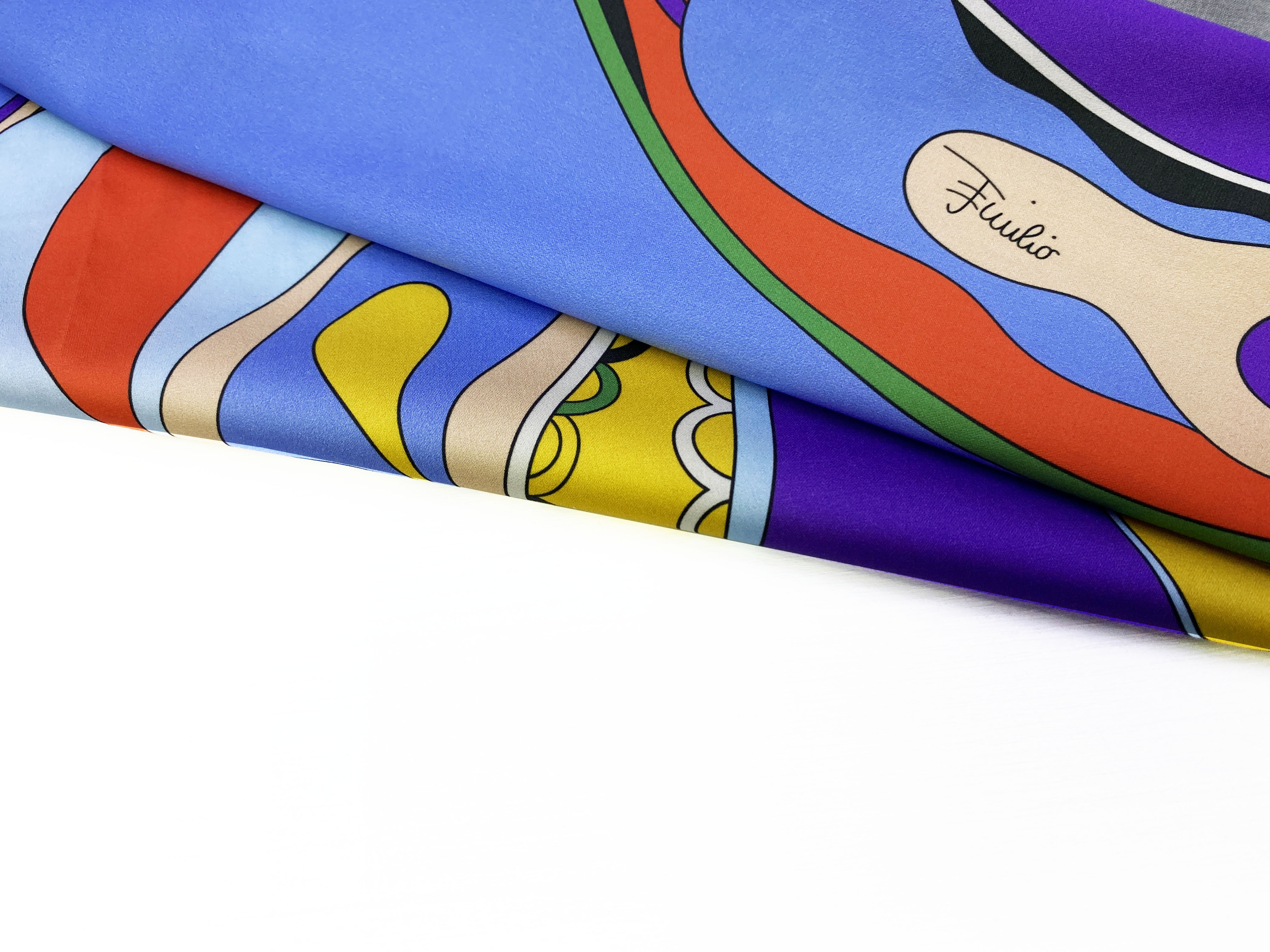 Ткань Хлопок  разноцветного цвета с принтом абстракция 14258 4