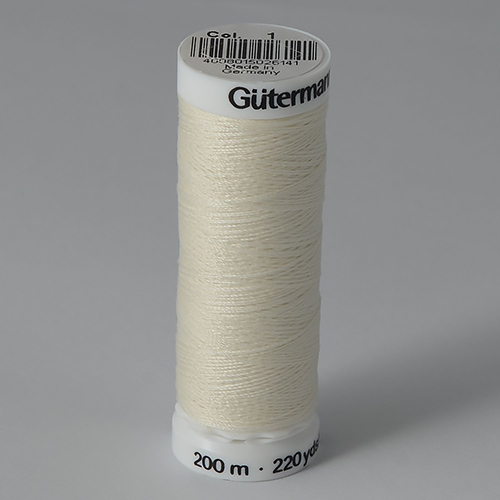 Нитки Gutermann SewAll №50 200м цвет 001 1